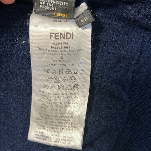 Fendi Wool Sweater Sz42 - Picture 3 of 4